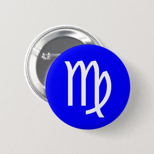 Virgo Symbool Ronde Button 5,7 Cm (Voorkant /achterkant)