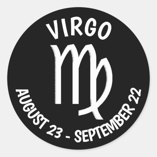 Virgo Symbool Ronde Sticker (Voorkant)