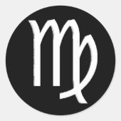 Virgo Symbool Ronde Sticker (Voorkant)