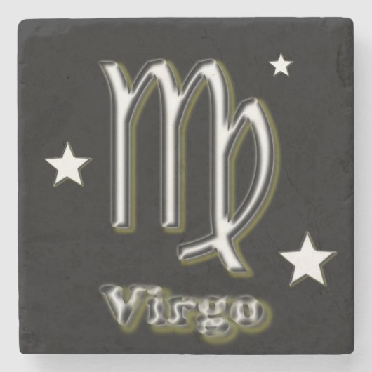 Virgo symbool stenen onderzetter (Voorkant)