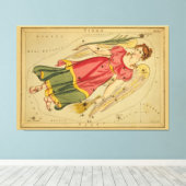 Virgo -  teken van het Afbeelding van de diersoort Canvas Afdruk (Insitu (Houten vloer))