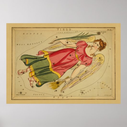 Virgo - teken van het Afbeelding van de diersoort Poster (Voorkant)