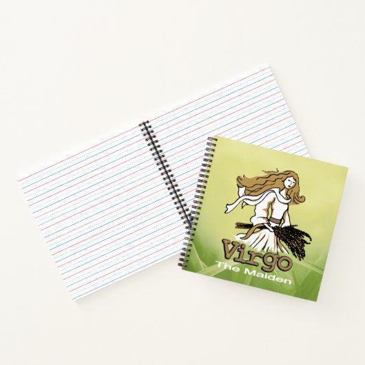 Virgo The Maiden Earth sign green Notitieboek (Binnen)