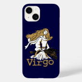 Virgo The Maiden zodiaa blue gouden Case-Mate iPhone Case (Achterkant)