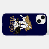Virgo The Maiden zodiaa blue gouden Case-Mate iPhone Case (Achterkant (horizontaal))