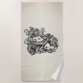 Virgo the Virgin Zodiac Golden Strandlaken (Voorkant)