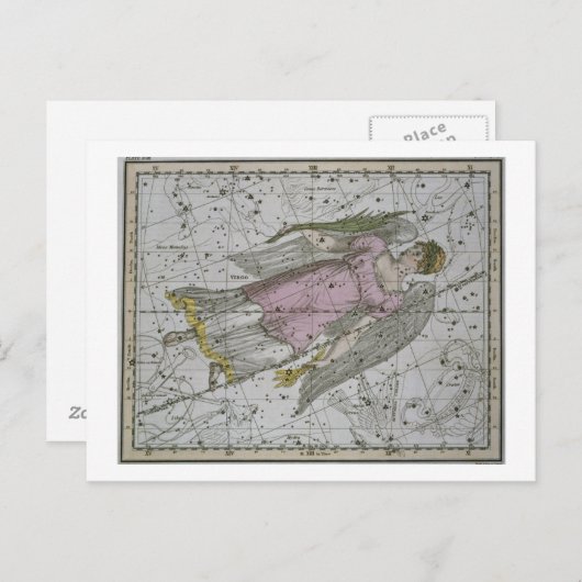 Virgo, uit 'A Celestial Atlas', pub in 1822 (kol. Briefkaart (Voorkant / Achterkant)