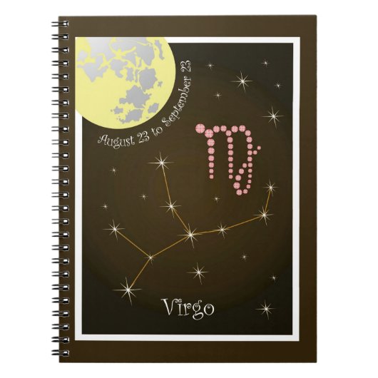 Virgo van 23 augustus tot 23 september Notizheft Notitieboek (Voorkant)