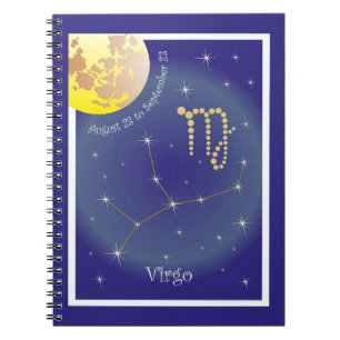 Virgo van 23 augustus tot 23 september Notizheft Notitieboek