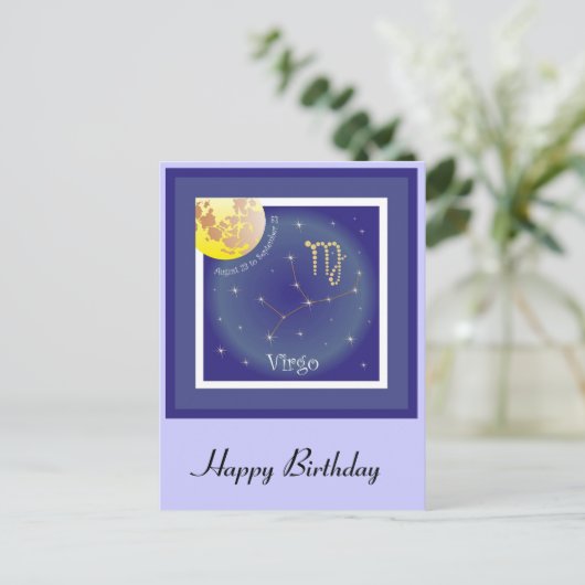 Virgo van 23 tot 23 september Postkarte Briefkaart (Staand voorkant)