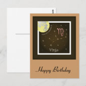 Virgo van 23 tot 23 september Postkarte Briefkaart (Voorkant / Achterkant)