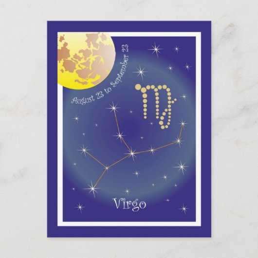 Virgo van 23 tot 23 september Postkarte Briefkaart (Voorkant)