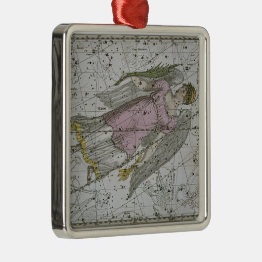 Virgo, van 'A Celestial Atlas', pub. in 1822 (kol. Metalen Ornament (Rechts)