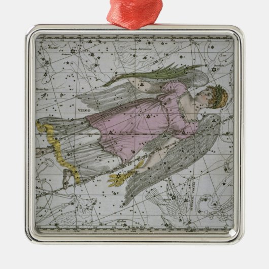 Virgo, van 'A Celestial Atlas', pub. in 1822 (kol. Metalen Ornament (Voorkant)