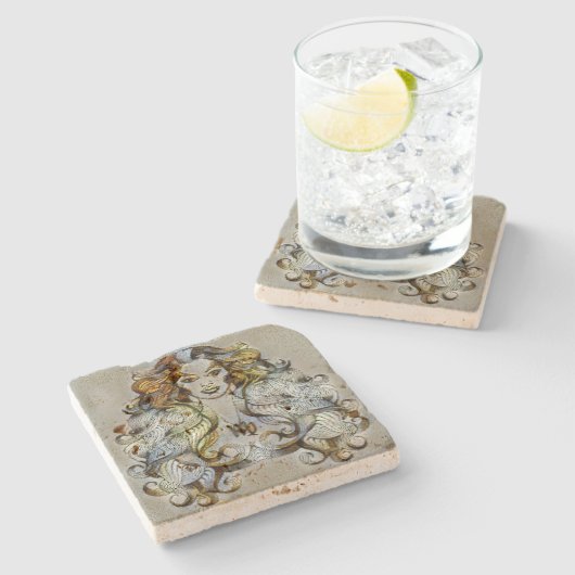 Virgo Venice Stenen Onderzetter (Zijkant)