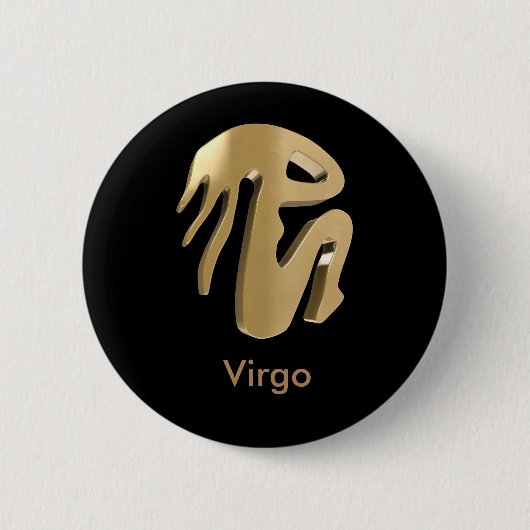 Virgo, Vergine Ronde Button 5,7 Cm (Voorkant)