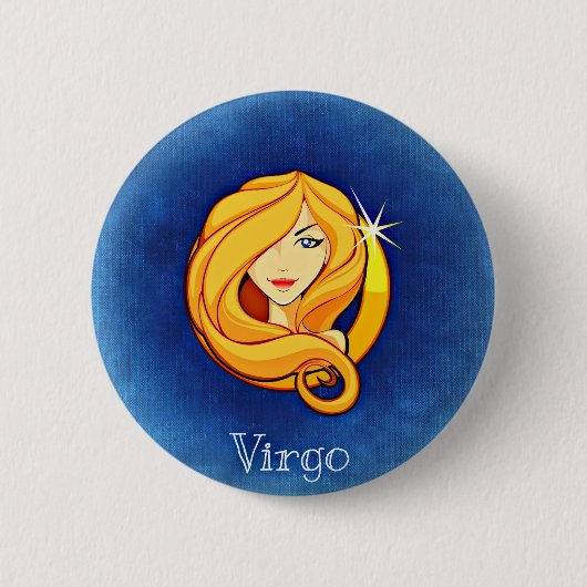 Virgo, Vergine Ronde Button 5,7 Cm (Voorkant)