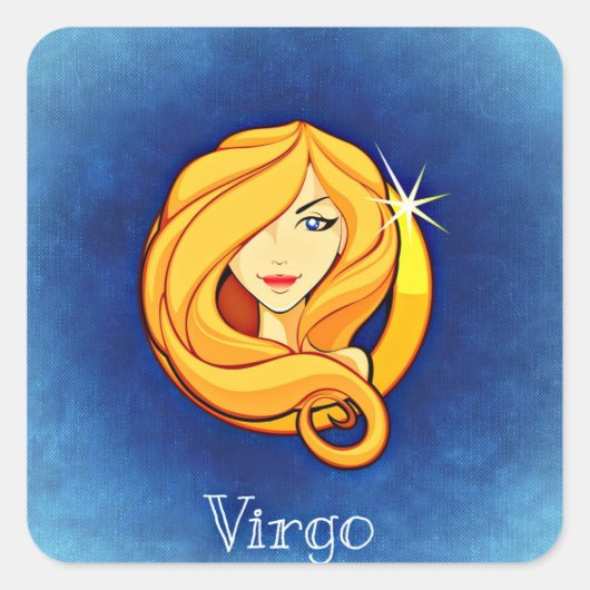 Virgo, Vergine Vierkante Sticker (Voorkant)