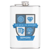 Virgo Verjaardag Crest™ voor 1-22 september Heupfles (Voorkant)