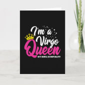 Virgo Verjaardag Koningin Astrologie Augustus Sept Kaart (Voorkant)