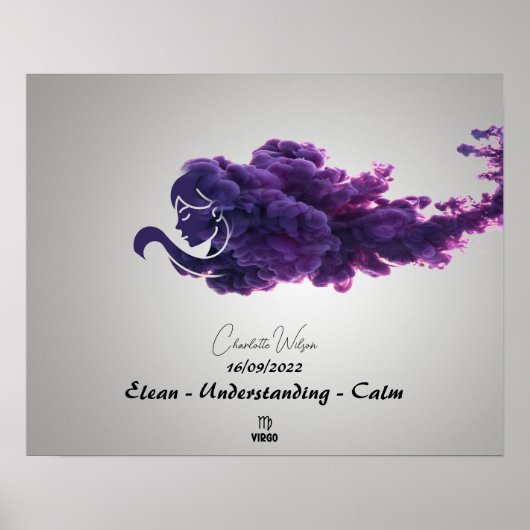 Virgo Vibes - Gepersonaliseerd sterrenbeeld Poster (Voorkant)