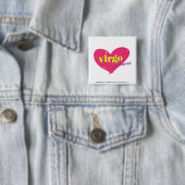 Virgo Vierkante Button 5,1 Cm (In situ)