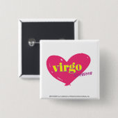 Virgo Vierkante Button 5,1 Cm (Voorkant /achterkant)