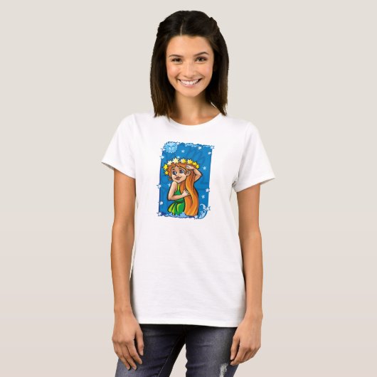 Virgo Virgin in de nacht T-shirt (Voorkant volledig)
