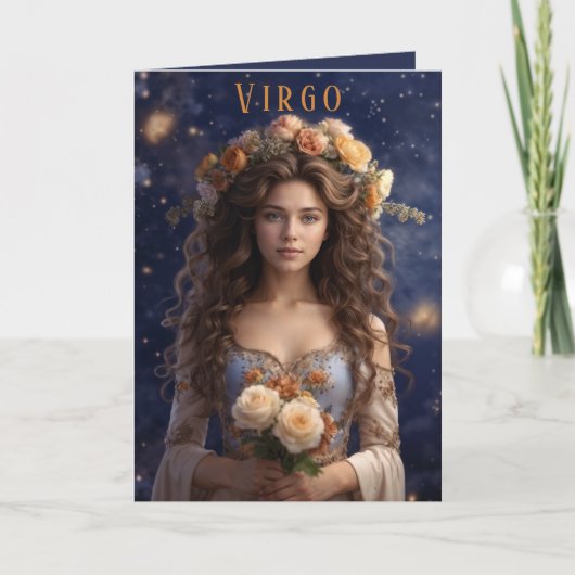 Virgo Vrouw Verjaardag Kaart (Voorkant)