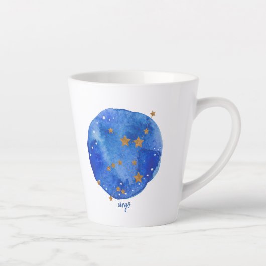Virgo Waterverf Night Sky Constellation Zodiac Latte Mok (Rechts)