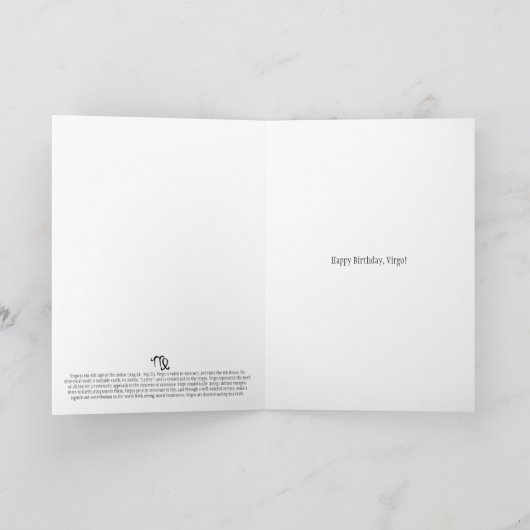 Virgo Wenskaart Kaart (Binnen)