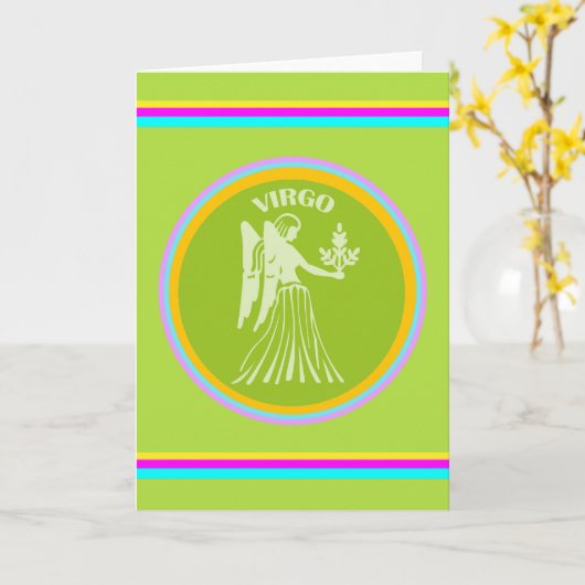 Virgo Wenskaart Kaart (Gele Bloem)