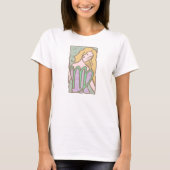 Virgo Woman uit 1920 in lavender T-shirt (Voorkant)