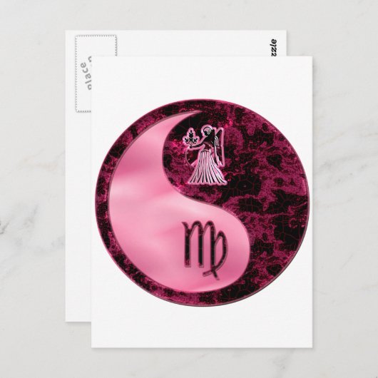 Virgo Yin Yang Briefkaart (Voorkant / Achterkant)