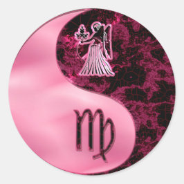 Virgo Yin Yang Ronde Sticker