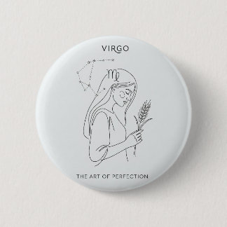 Virgo zodiaal teken ronde button 5,7 cm