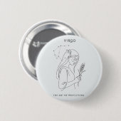 Virgo zodiaal teken ronde button 5,7 cm (Voorkant /achterkant)