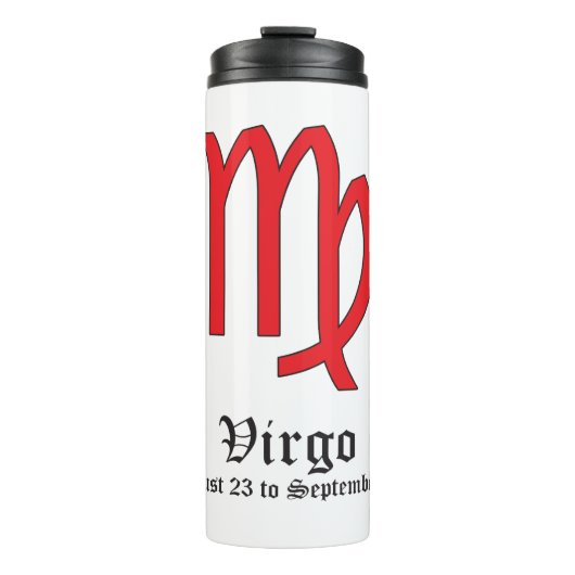 Virgo zodiaal teken thermosbeker (Voorkant)