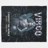 Virgo Zodiac 80's Rock Band Geïnspireerd Astrologi Fleece Deken (Voorkant (Horizontaal))