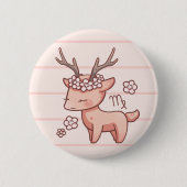 Virgo Zodiac Animal Button (Voorkant)