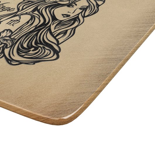 Virgo Zodiac Antiek Kijk Glass Snijplank (Hoek)