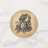 Virgo Zodiac Antiek look Confetti (Kleine voorkant)