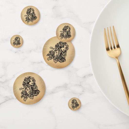 Virgo Zodiac Antiek look Confetti (Groep)