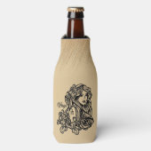 Virgo Zodiac Antiek look Flesjeskoeler (Fles Voorkant)