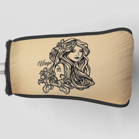 Virgo Zodiac Antiek look Golfheadcover (Voorkant)