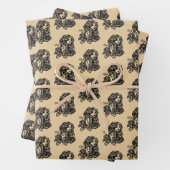 Virgo Zodiac Antiek look Inpakpapier Vel (In situ)