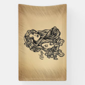 Virgo Zodiac Antiek look Spandoek (Verticaal)