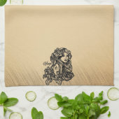 Virgo Zodiac Antiek look Theedoek (Gevouwen)