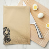 Virgo Zodiac Antiek look Theedoek (Quarter Fold)