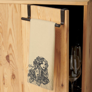 Virgo Zodiac Antiek look Theedoek